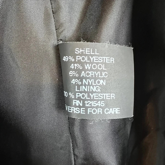 London Fog Grey Wool Blend Size PL - Picture 6 of 7